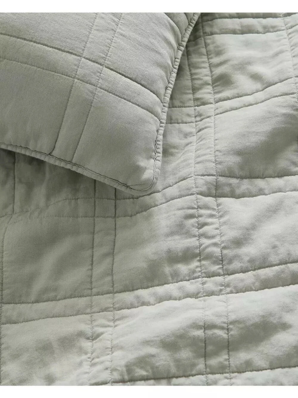 NEW Serena & Lily Verona/The Washed Linen Euro Pillow Sham-Eucalyptus Green